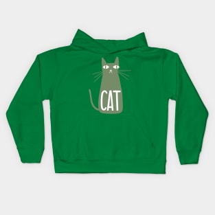 Cool Watercress Hepcat Cat Kids Hoodie